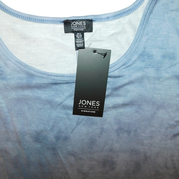 Jones of New York Signature Dusty Blue T-Shirt - Picture 7 of 8